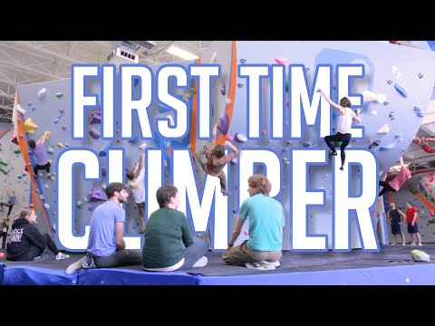 First Time Climber at Central Rock Gym