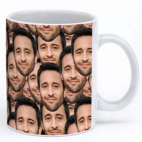 Alex O'Loughlin Mug oz White Ceramic Coffee Cup With Alex O'Loughlin Collage