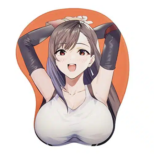 BOO ACE Final Fantasy VII Tifa Orange Anime Mouse Pads Boob Oppai Gaming D Mousepads ay Skin (MP Tifa C)