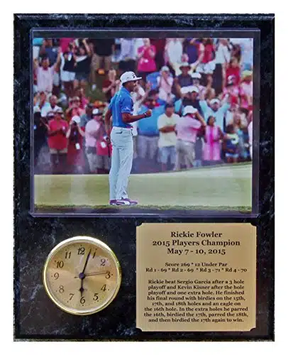 GFSF Rickie Fowler Players Championship xPhoto Clock Plaque Final Putt