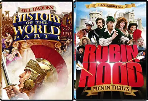 Mel Brooks Comedy Double Feature   History of the World Part & Robin Hood Men in Tights DVD Bundle