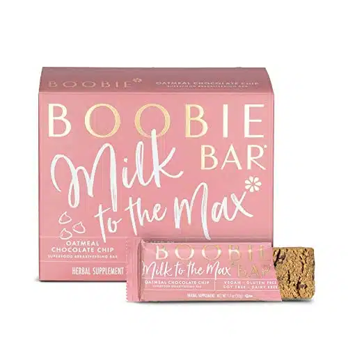 Boobie Bar Superfood Lactation Ounce Bars Package May Vary, Oatmeal Chocolate Chip, Count