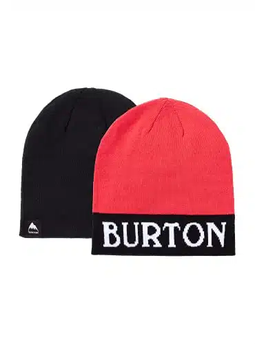 Burton Standard Billboard Beanie, Potent PinkTrue Black, One Size