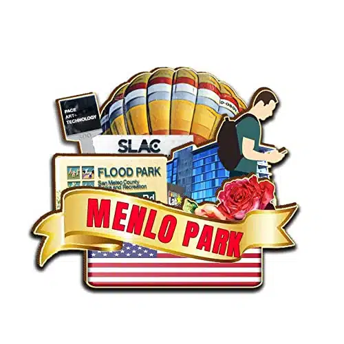 Menlo Park California USA Magnet Fridge Magnet Wooden D Landmarks Travel Collectible Souvenirs Decoration Handmade