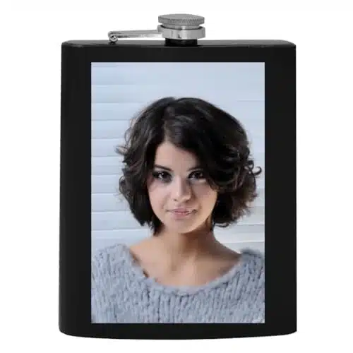 Sofia Black Delia   oz Hip Alcohol Black Drinking Flask PTR #G