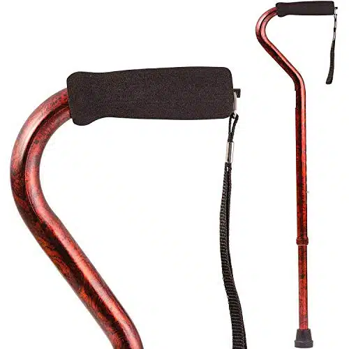 DMI Adjustable Walking Cane and Walking Stick for Men and Women, Lightweight, Adjusts from Inches, Supports up to lbs with Ergonomic Soft Foam Offset Hand Grip and Wrist Strap, Copper Swirl