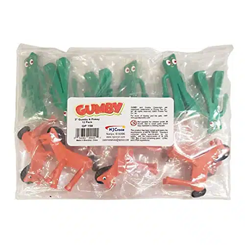 NJ Croce Gumby & Pokey Mini inch Bendable Figures   Pack of