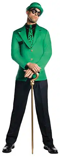 Rubie's mens Dc Super Villains Riddler adult sized costumes, GreenBlack, Extra Large US