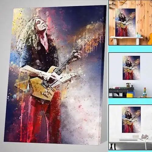 Allen Collins vintage Canvas Art Poster and Wall Art Picture Printing Modern Home Bedroom Cool Decoration Poster Fans Gift Birthday Gift (inxin,Frame)