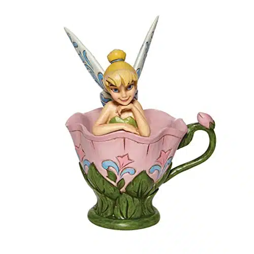 Enesco Disney Traditions by Jim Shore Tinker Bell Sitting in Flower Figurine, Inch, Multicolor