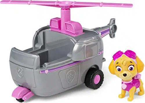 Paw Patrol, Skyes Helicopter Vehicle with Collectible Figure, for Kids Aged and Up