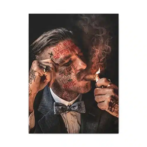 Arthur Shelby Painting Gangster Wall Art Graffiti Decor For Living Room Kitchen Bedroom Man Cave Gifts For Men (inch)