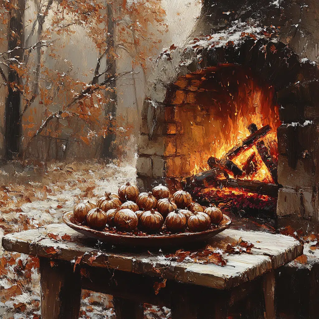 chestnuts roasting on an open fire